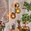 Ripoll kullampa, Vägglampa Guld, Klart, Kopparfärg, Rökfärger, 3-ljuskällor