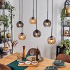 Koyoto Pendellampa, kullampa, Pendelbelysning Amber, Rökfärger, 6-ljuskällor