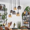 Koyoto Pendellampa, kullampa, Pendelbelysning Amber, Rökfärger, 6-ljuskällor