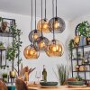 Koyoto Pendellampa, kullampa, Pendelbelysning Amber, Rökfärger, 6-ljuskällor