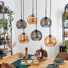 Koyoto Pendellampa, kullampa, Pendelbelysning Amber, Rökfärger, 6-ljuskällor