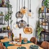 Koyoto Pendellampa, kullampa, Pendelbelysning Amber, Klart, Rökfärger, 6-ljuskällor