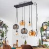 Koyoto Pendellampa, kullampa, Pendelbelysning Amber, Klart, Rökfärger, 6-ljuskällor