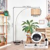 Ramila Golvlampa Nickel matt, Svart, 1-ljuskällor