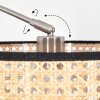 Ramila Golvlampa Nickel matt, Svart, 1-ljuskällor