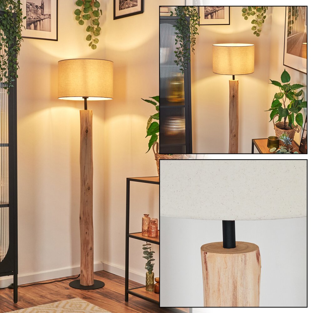 Soungou Golvlampa Naturfärger, Svart, 1-ljuskällor main product photo
