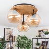 Koyoto Taklampa, kullampa Naturfärger, Svart, 3-ljuskällor
