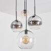 Koyoto Pendellampa, kullampa, Pendellampa Cluster Amber, Krom, Klart, Rökfärger, 4-ljuskällor