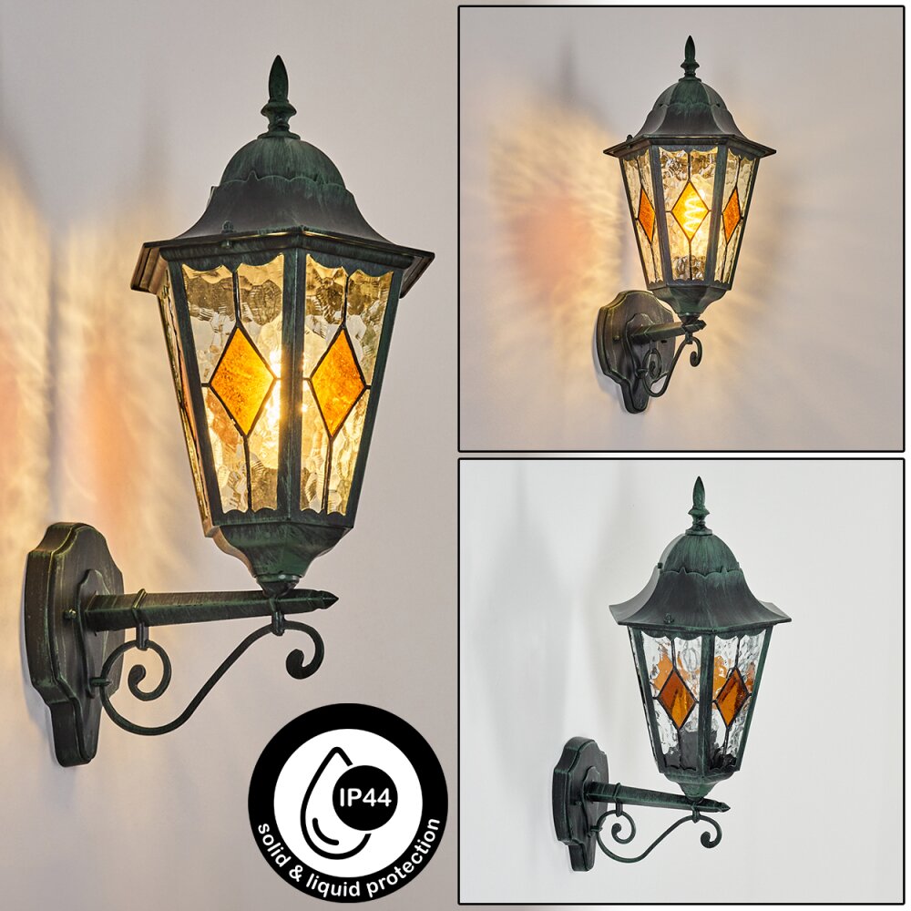Hongkong vägglampa utomhus, Vägglampa Grön, Svart, 1-ljuskällor main product photo