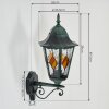 Hongkong vägglampa utomhus, Vägglampa Grön, Svart, 1-ljuskällor Hongkong vägglampa utomhus, Vägglampa Grön, Svart, 1-ljuskällor