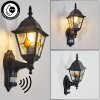 Naofe vägglampa utomhus, Vägglampa Svart, 1-ljuskällor, Rörelsedetektor