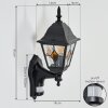 Naofe vägglampa utomhus, Vägglampa Svart, 1-ljuskällor, Rörelsedetektor