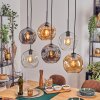 Ripoll Pendellampa, kullampa, Pendelbelysning Amber, Klart, Rökfärger, 6-ljuskällor