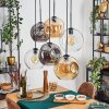 Ripoll Pendellampa, kullampa, Pendelbelysning Amber, Klart, Rökfärger, 6-ljuskällor