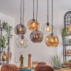 Ripoll Pendellampa, kullampa, Pendelbelysning Amber, Klart, Rökfärger, 6-ljuskällor