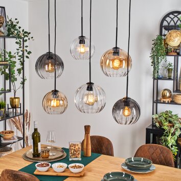 Koyoto Pendellampa, kullampa, Pendelbelysning Amber, Klart, Rökfärger, 6-ljuskällor