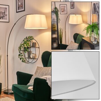 Bassagoda Golvlampa Nickel matt, Svart, 1-ljuskällor