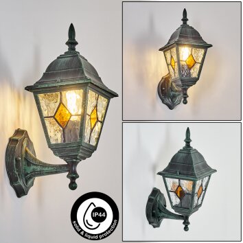 Naofe vägglampa utomhus, Vägglampa Grön, Svart, 1-ljuskällor
