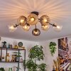 Koyoto Taklampa, kullampa 85 cm Amber, Klart, Rökfärger, 8-ljuskällor