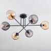 Koyoto Taklampa, kullampa 78 cm Amber, Rökfärger, 6-ljuskällor