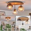 Koyoto Taklampa, kullampa Naturfärger, Svart, 3-ljuskällor
