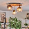 Koyoto Taklampa, kullampa Naturfärger, Svart, 3-ljuskällor