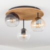 Koyoto Taklampa, kullampa Naturfärger, Svart, 3-ljuskällor