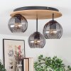 Koyoto Taklampa, kullampa Naturfärger, Svart, 3-ljuskällor