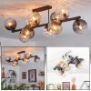 Koyoto Taklampa, kullampa Amber, Klart, Rökfärger, 10-ljuskällor