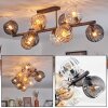 Koyoto Taklampa, kullampa Amber, Klart, Rökfärger, 10-ljuskällor