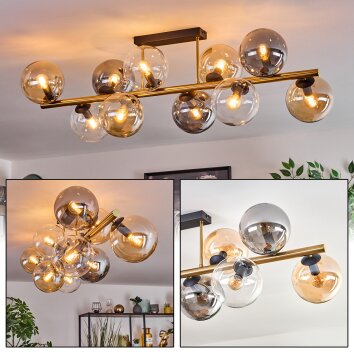 Gastor Taklampa, kullampa Guld, Svart, 10-ljuskällor Gastor Taklampa, kullampa Guld, Svart, 10-ljuskällor