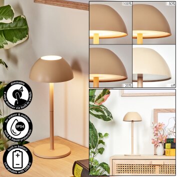Laken Bordslampa utomhus, badrumslampa, Bordslampa LED Beige, 1-ljuskällor