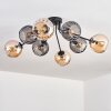 Koyoto Taklampa, kullampa 85 cm Amber, Rökfärger, 8-ljuskällor
