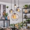 Koyoto Pendellampa, kullampa, Pendellampa Cluster Amber, Krom, Klart, Rökfärger, 4-ljuskällor