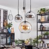 Koyoto Pendellampa, kullampa, Pendellampa Cluster Amber, Krom, Klart, Rökfärger, 4-ljuskällor