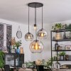 Koyoto Pendellampa, kullampa, Pendellampa Cluster Amber, Krom, Klart, Rökfärger, 4-ljuskällor