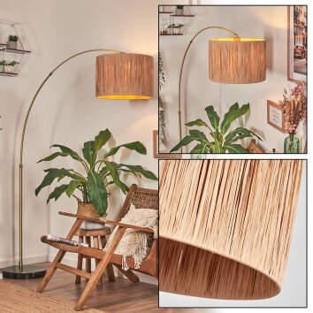 Granja Golvlampa, Båglampor Mässing, Svart, 1-ljuskällor