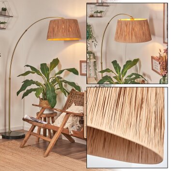 Granja Golvlampa, Båglampor Mässing, Svart, 1-ljuskällor