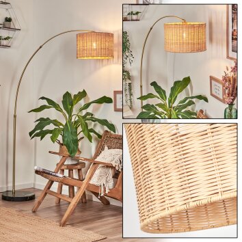 Cavaca Golvlampa, Båglampor Mässing, Svart, 1-ljuskällor