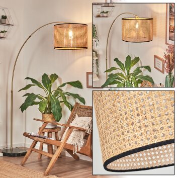 Ramila Golvlampa Mässing, Svart, 1-ljuskällor