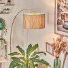 Bongal Golvlampa, Båglampor Mässing, Svart, 1-ljuskällor, Tyg-lampskärm
