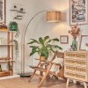 Bongal Golvlampa, Båglampor Mässing, Svart, 1-ljuskällor, Tyg-lampskärm