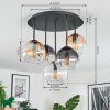 Koyoto Taklampa, kullampa 45 cm Amber, Klart, Rökfärger, 5-ljuskällor