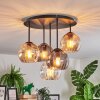Koyoto Taklampa, kullampa 45 cm Amber, Klart, Rökfärger, 5-ljuskällor