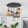 Koyoto Taklampa, kullampa 45 cm Amber, Klart, Rökfärger, 5-ljuskällor