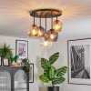 Koyoto Taklampa, kullampa 45 cm Amber, Klart, Rökfärger, 5-ljuskällor