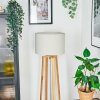 Soungou Golvlampa Krom, Naturfärger, 1-ljuskällor