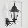 Hongkong vägglampa utomhus, Vägglampa Svart, 1-ljuskällor