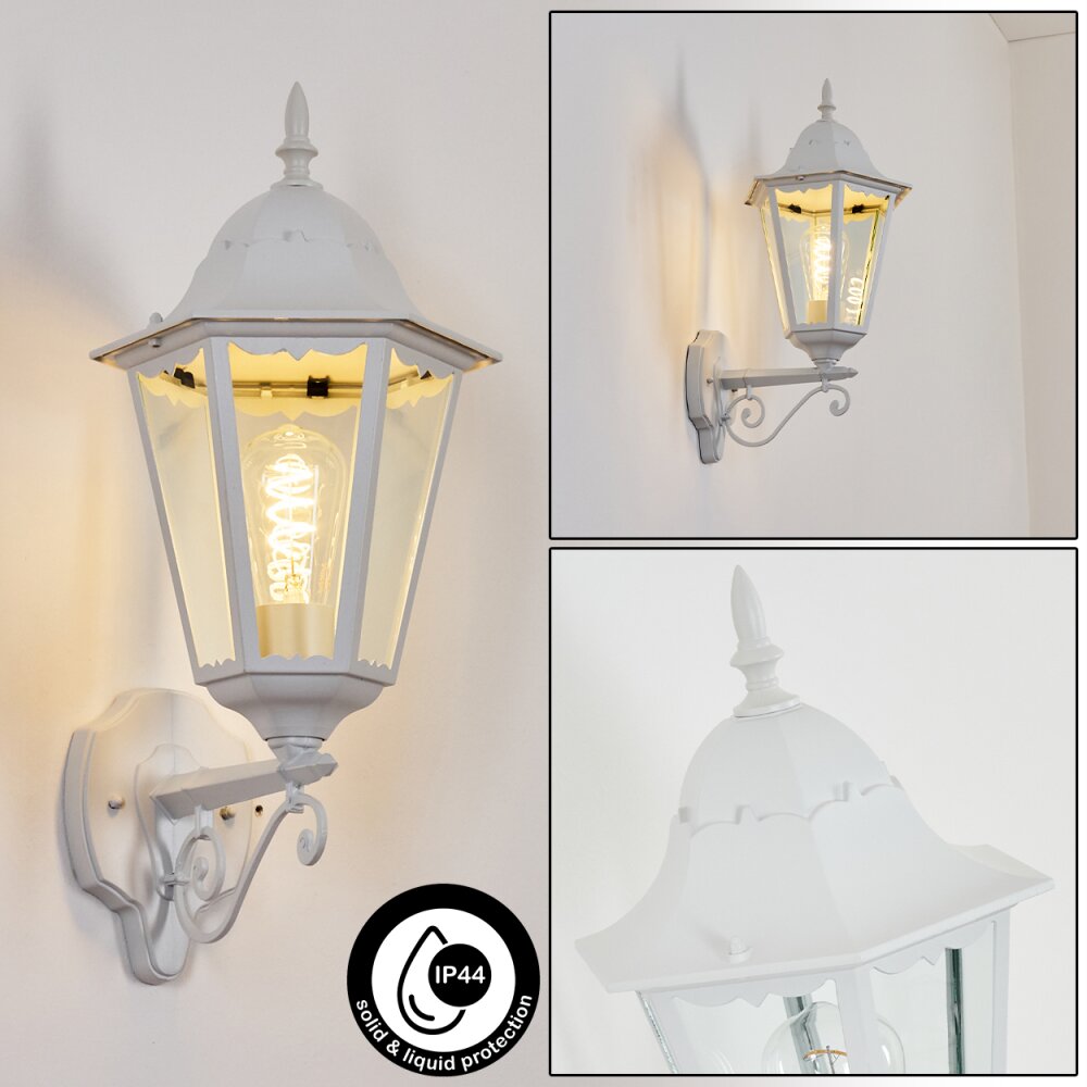 Hongkong vägglampa utomhus, Vägglampa Vit, 1-ljuskällor main product photo