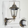 Hongkong vägglampa utomhus, Vägglampa Brun, Guld, 1-ljuskällor, Rörelsedetektor